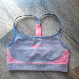 Nike Gray and Pink Sports Bra